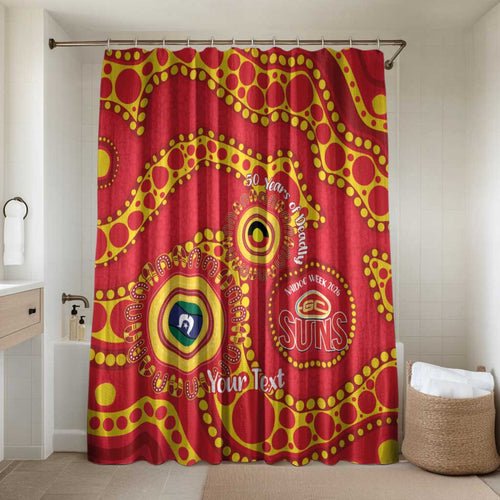 Suns NAIDOC Week 2026 Personalised Bathroom Set 50 Years of Deadly Aboriginal Art
