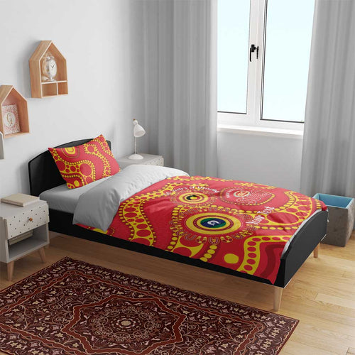 Suns NAIDOC Week 2026 Personalised Bedding Set 50 Years of Deadly Aboriginal Art