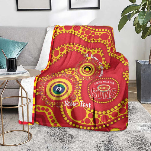 Suns NAIDOC Week 2026 Personalised Blanket 50 Years of Deadly Aboriginal Art
