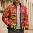 Suns NAIDOC Week 2026 Personalised Bomber Puffer Jacket 50 Years of Deadly Aboriginal Art