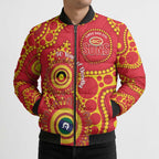 Suns NAIDOC Week 2026 Personalised Bomber Puffer Jacket 50 Years of Deadly Aboriginal Art