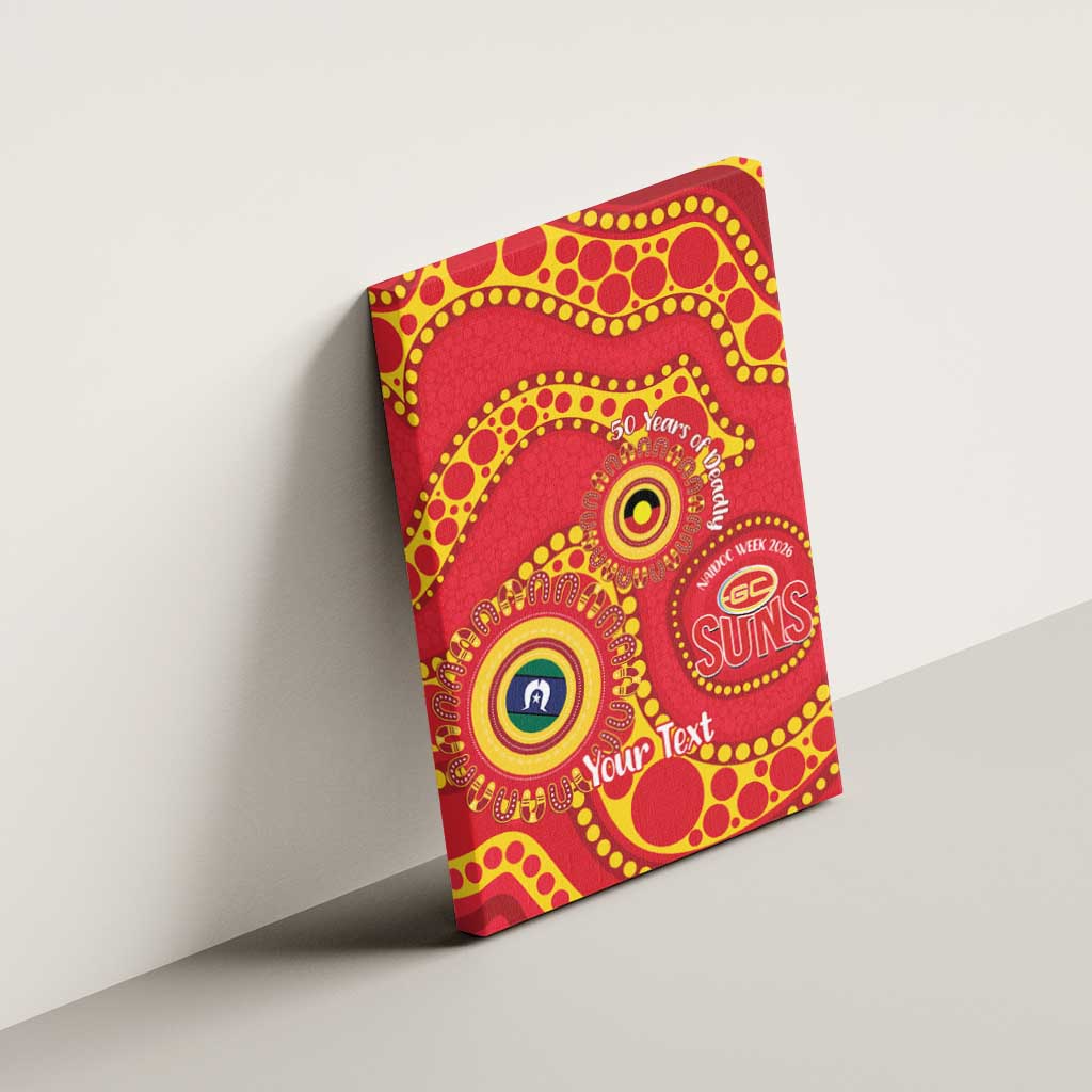 Suns NAIDOC Week 2026 Personalised Canvas Wall Art 50 Years of Deadly Aboriginal Art