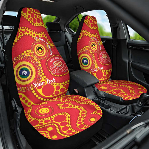 Suns NAIDOC Week 2026 Personalised Car Seat Cover 50 Years of Deadly Aboriginal Art