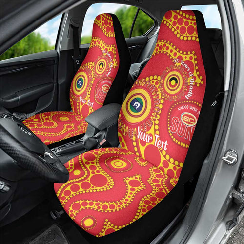 Suns NAIDOC Week 2026 Personalised Car Seat Cover 50 Years of Deadly Aboriginal Art