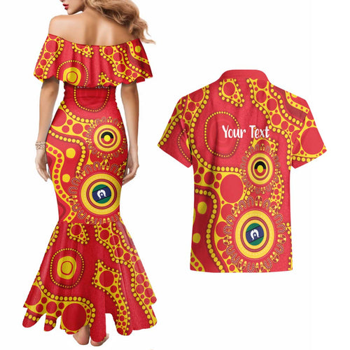 Suns NAIDOC Week 2026 Personalised Couples Matching Mermaid Dress and Hawaiian Shirt 50 Years of Deadly Aboriginal Art