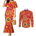 Suns NAIDOC Week 2026 Personalised Couples Matching Mermaid Dress and Long Sleeve Button Shirt 50 Years of Deadly Aboriginal Art