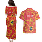 Suns NAIDOC Week 2026 Personalised Couples Matching Puletasi and Hawaiian Shirt 50 Years of Deadly Aboriginal Art