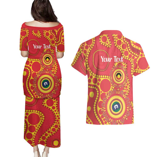 Suns NAIDOC Week 2026 Personalised Couples Matching Puletasi and Hawaiian Shirt 50 Years of Deadly Aboriginal Art