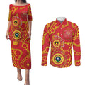 Suns NAIDOC Week 2026 Personalised Couples Matching Puletasi and Long Sleeve Button Shirt 50 Years of Deadly Aboriginal Art