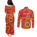 Suns NAIDOC Week 2026 Personalised Couples Matching Puletasi and Long Sleeve Button Shirt 50 Years of Deadly Aboriginal Art