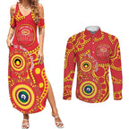Suns NAIDOC Week 2026 Personalised Couples Matching Summer Maxi Dress and Long Sleeve Button Shirt 50 Years of Deadly Aboriginal Art