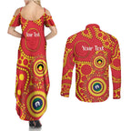 Suns NAIDOC Week 2026 Personalised Couples Matching Summer Maxi Dress and Long Sleeve Button Shirt 50 Years of Deadly Aboriginal Art