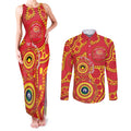 Suns NAIDOC Week 2026 Personalised Couples Matching Tank Maxi Dress and Long Sleeve Button Shirt 50 Years of Deadly Aboriginal Art