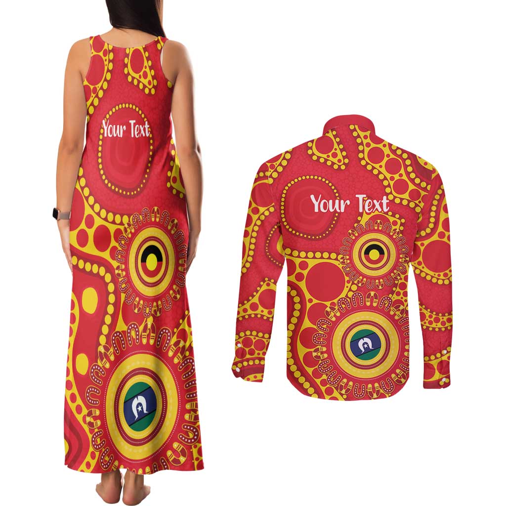 Suns NAIDOC Week 2026 Personalised Couples Matching Tank Maxi Dress and Long Sleeve Button Shirt 50 Years of Deadly Aboriginal Art
