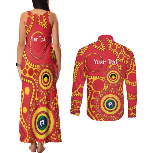Suns NAIDOC Week 2026 Personalised Couples Matching Tank Maxi Dress and Long Sleeve Button Shirt 50 Years of Deadly Aboriginal Art