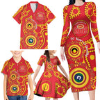 Suns NAIDOC Week 2026 Personalised Family Matching Long Sleeve Bodycon Dress and Hawaiian Shirt 50 Years of Deadly Aboriginal Art