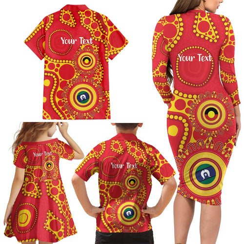 Suns NAIDOC Week 2026 Personalised Family Matching Long Sleeve Bodycon Dress and Hawaiian Shirt 50 Years of Deadly Aboriginal Art