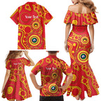Suns NAIDOC Week 2026 Personalised Family Matching Mermaid Dress and Hawaiian Shirt 50 Years of Deadly Aboriginal Art