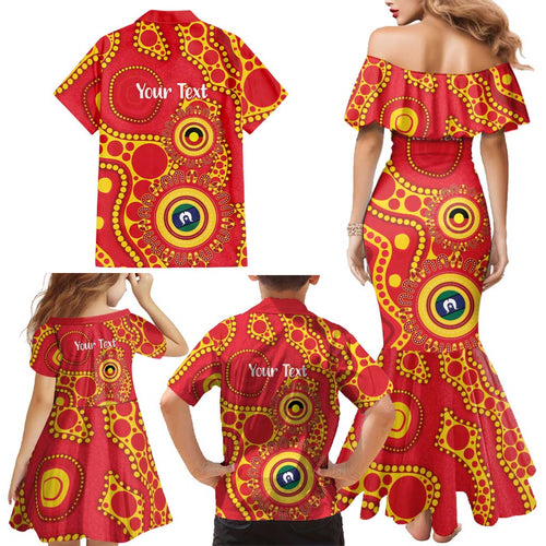 Suns NAIDOC Week 2026 Personalised Family Matching Mermaid Dress and Hawaiian Shirt 50 Years of Deadly Aboriginal Art
