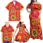 Suns NAIDOC Week 2026 Personalised Family Matching Off Shoulder Maxi Dress and Hawaiian Shirt 50 Years of Deadly Aboriginal Art