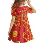 Suns NAIDOC Week 2026 Personalised Family Matching Off Shoulder Maxi Dress and Hawaiian Shirt 50 Years of Deadly Aboriginal Art
