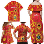 Suns NAIDOC Week 2026 Personalised Family Matching Off Shoulder Maxi Dress and Hawaiian Shirt 50 Years of Deadly Aboriginal Art