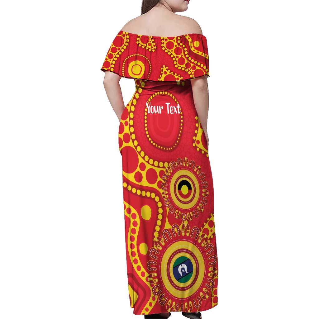 Suns NAIDOC Week 2026 Personalised Family Matching Off Shoulder Maxi Dress and Hawaiian Shirt 50 Years of Deadly Aboriginal Art