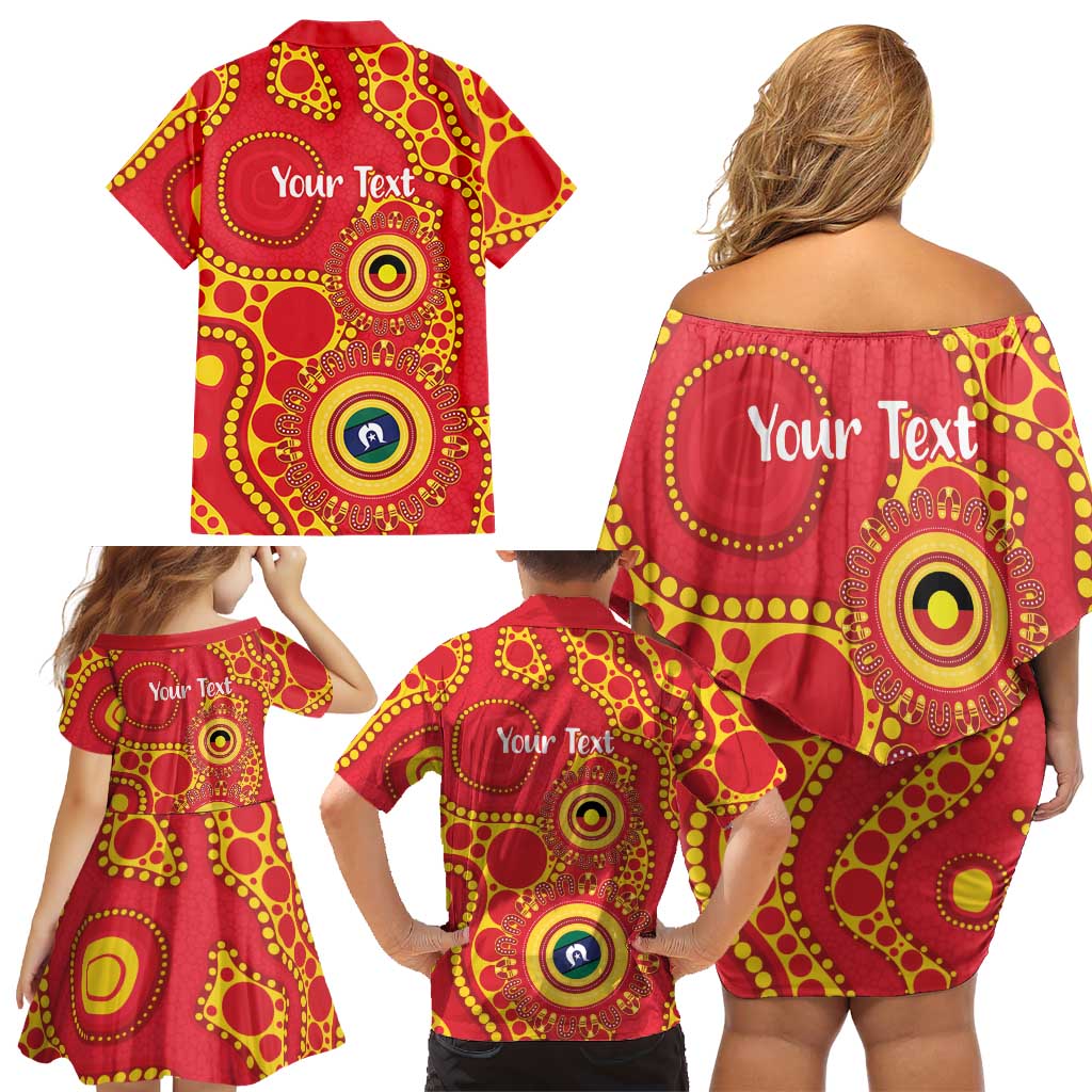 Suns NAIDOC Week 2026 Personalised Family Matching Off Shoulder Short Dress and Hawaiian Shirt 50 Years of Deadly Aboriginal Art