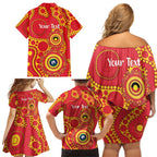 Suns NAIDOC Week 2026 Personalised Family Matching Off Shoulder Short Dress and Hawaiian Shirt 50 Years of Deadly Aboriginal Art