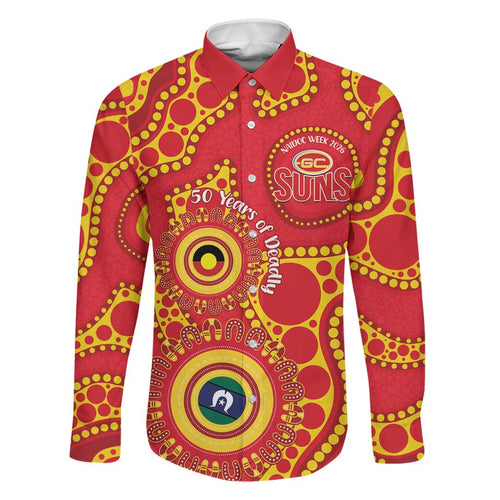 Suns NAIDOC Week 2026 Personalised Family Matching Puletasi and Hawaiian Shirt 50 Years of Deadly Aboriginal Art