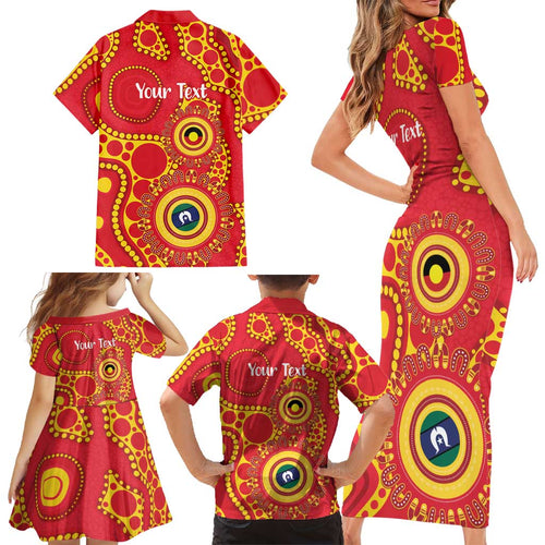 Suns NAIDOC Week 2026 Personalised Family Matching Short Sleeve Bodycon Dress and Hawaiian Shirt 50 Years of Deadly Aboriginal Art