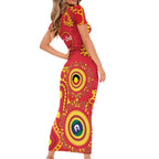 Suns NAIDOC Week 2026 Personalised Family Matching Short Sleeve Bodycon Dress and Hawaiian Shirt 50 Years of Deadly Aboriginal Art