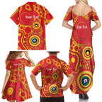 Suns NAIDOC Week 2026 Personalised Family Matching Summer Maxi Dress and Hawaiian Shirt 50 Years of Deadly Aboriginal Art