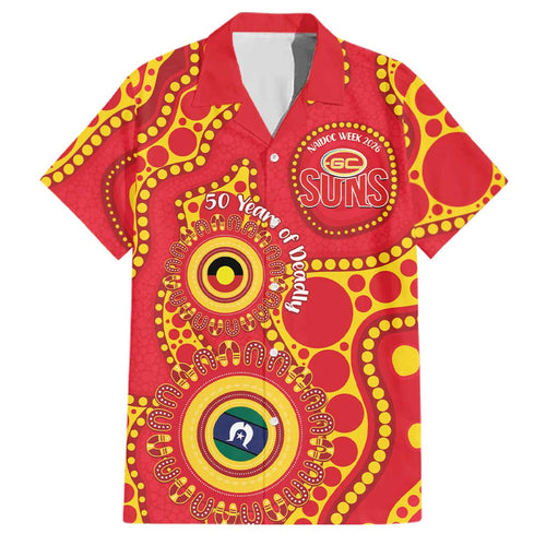 Suns NAIDOC Week 2026 Personalised Family Matching Tank Maxi Dress and Hawaiian Shirt 50 Years of Deadly Aboriginal Art