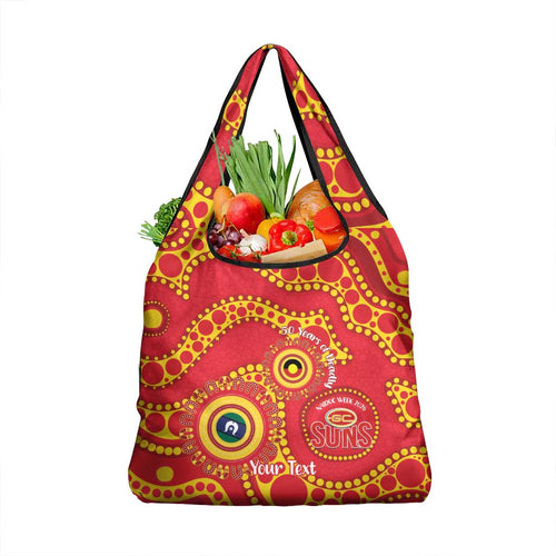 Suns NAIDOC Week 2026 Personalised Grocery Bag 50 Years of Deadly Aboriginal Art