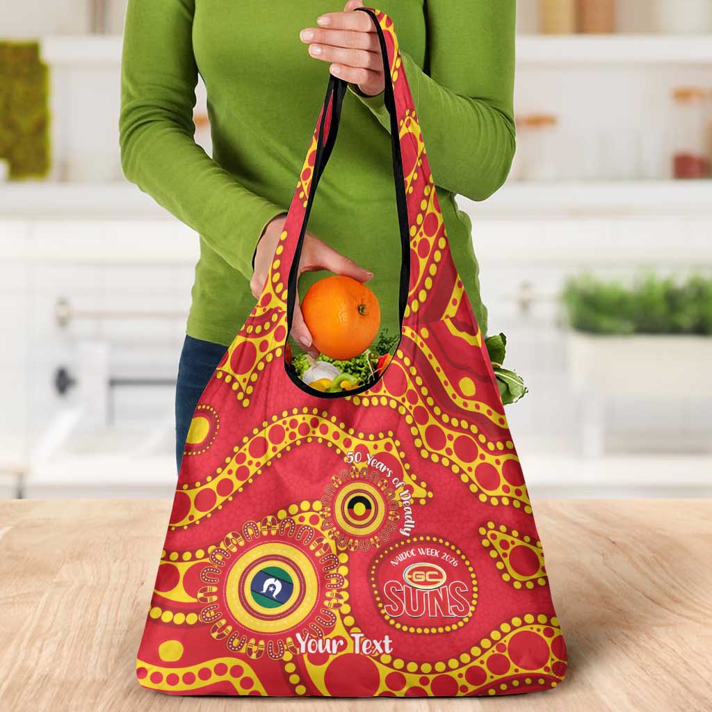 Suns NAIDOC Week 2026 Personalised Grocery Bag 50 Years of Deadly Aboriginal Art