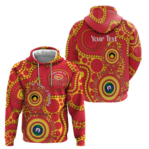 Suns NAIDOC Week 2026 Personalised Hoodie 50 Years of Deadly Aboriginal Art