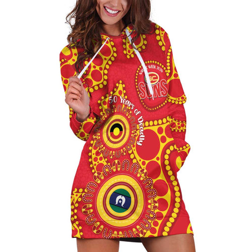Suns NAIDOC Week 2026 Personalised Hoodie Dress 50 Years of Deadly Aboriginal Art