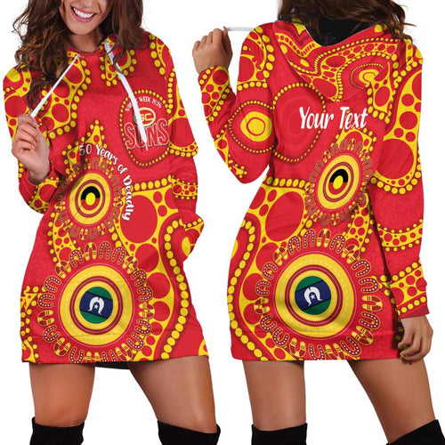 Suns NAIDOC Week 2026 Personalised Hoodie Dress 50 Years of Deadly Aboriginal Art