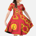 Suns NAIDOC Week 2026 Personalised Kid Short Sleeve Dress 50 Years of Deadly Aboriginal Art