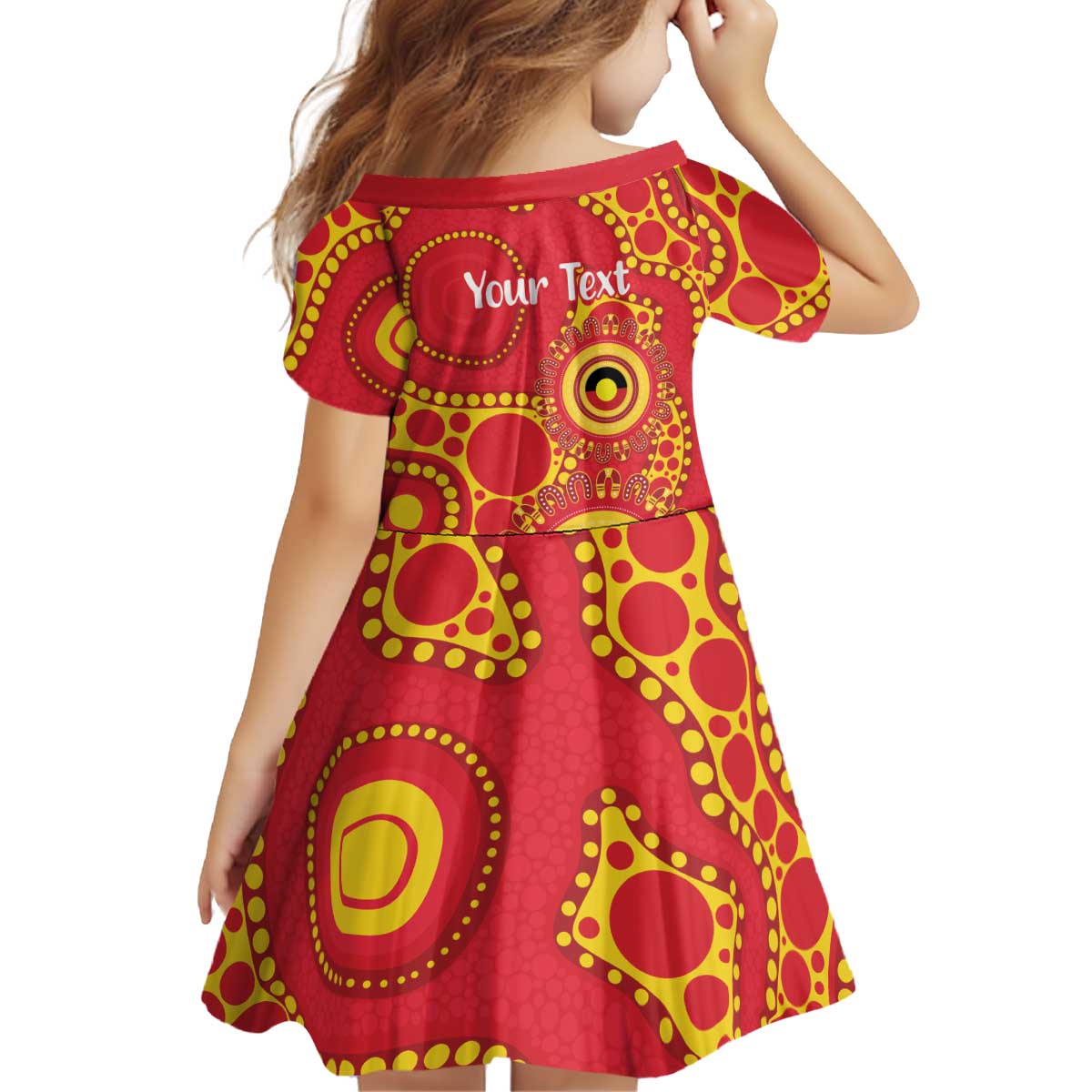 Suns NAIDOC Week 2026 Personalised Kid Short Sleeve Dress 50 Years of Deadly Aboriginal Art