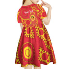Suns NAIDOC Week 2026 Personalised Kid Short Sleeve Dress 50 Years of Deadly Aboriginal Art