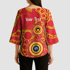 Suns NAIDOC Week 2026 Personalised Kimono Sleeve Blouse 50 Years of Deadly Aboriginal Art