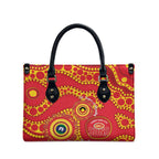 Suns NAIDOC Week 2026 Personalised Leather Bag 50 Years of Deadly Aboriginal Art