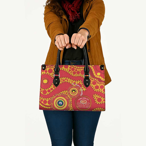 Suns NAIDOC Week 2026 Personalised Leather Bag 50 Years of Deadly Aboriginal Art