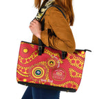 Suns NAIDOC Week 2026 Personalised Leather Tote Bag 50 Years of Deadly Aboriginal Art
