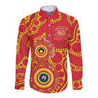 Suns NAIDOC Week 2026 Personalised Long Sleeve Button Shirt 50 Years of Deadly Aboriginal Art