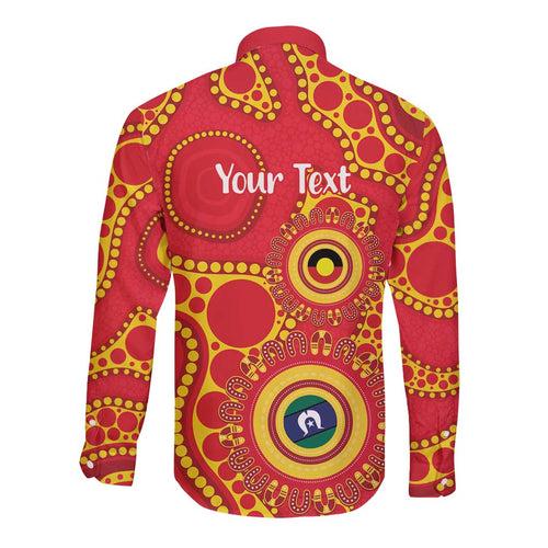 Suns NAIDOC Week 2026 Personalised Long Sleeve Button Shirt 50 Years of Deadly Aboriginal Art