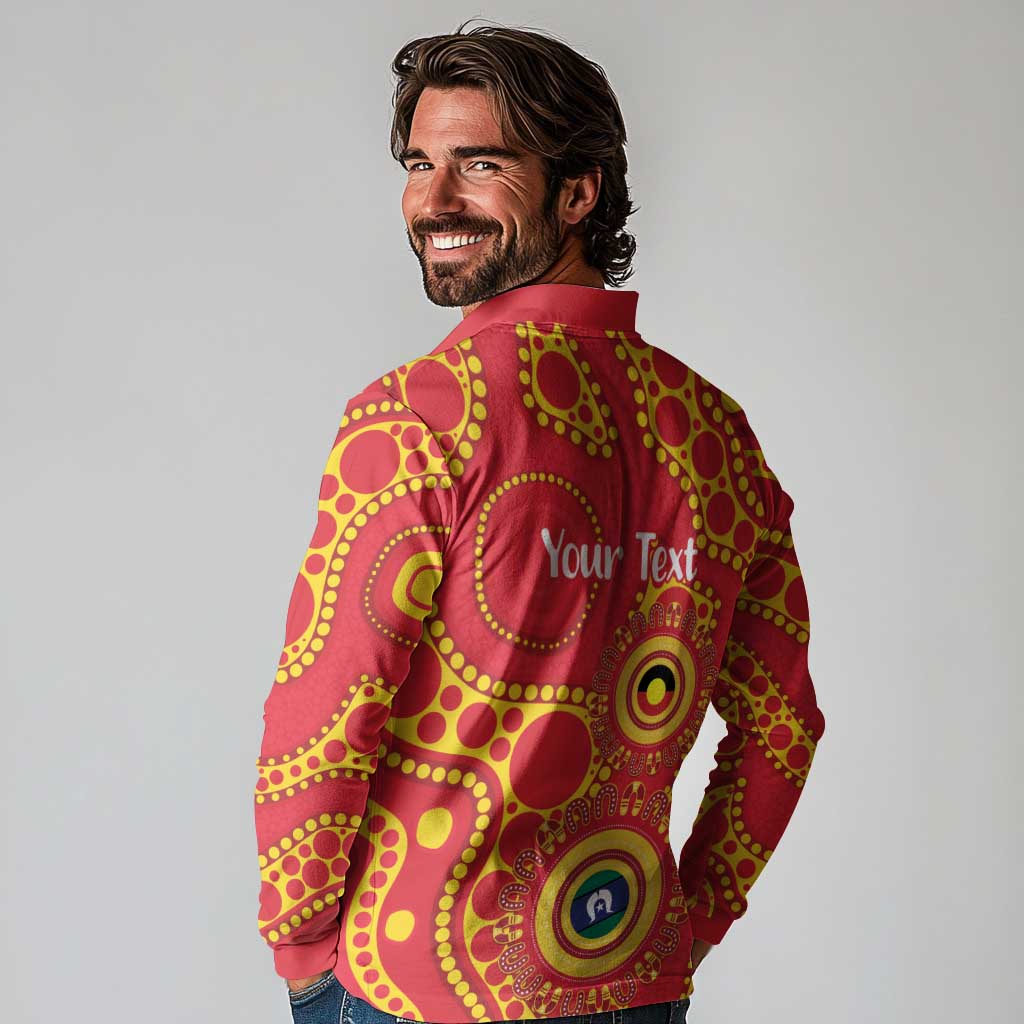 Suns NAIDOC Week 2026 Personalised Long Sleeve Polo Shirt 50 Years of Deadly Aboriginal Art