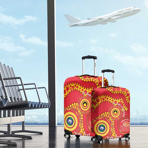 Suns NAIDOC Week 2026 Personalised Luggage Cover 50 Years of Deadly Aboriginal Art